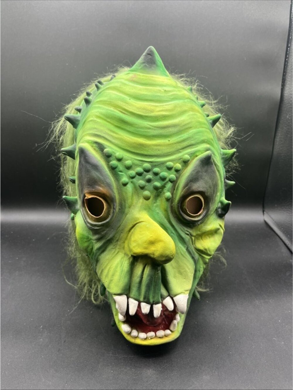 Rare Vintage Topstone Green Sea Creature Fish Monster Mask Hair Latex ✅